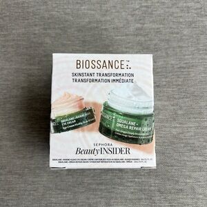 2 Piece Biossance Squalane Marine Algae Eye Cream & Omega Repair Cream Set New